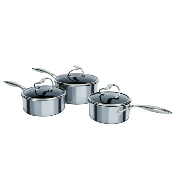 Circulon C Series Stainless Steel Saucepan Set, 3pce