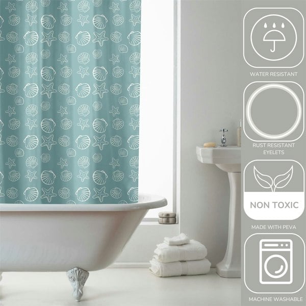 Country Club Moroccan Grey Shower Curtain