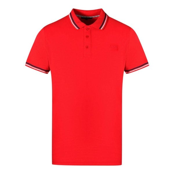 Cavalli Class Twinned Tipped Collar Polo Shirt - Red