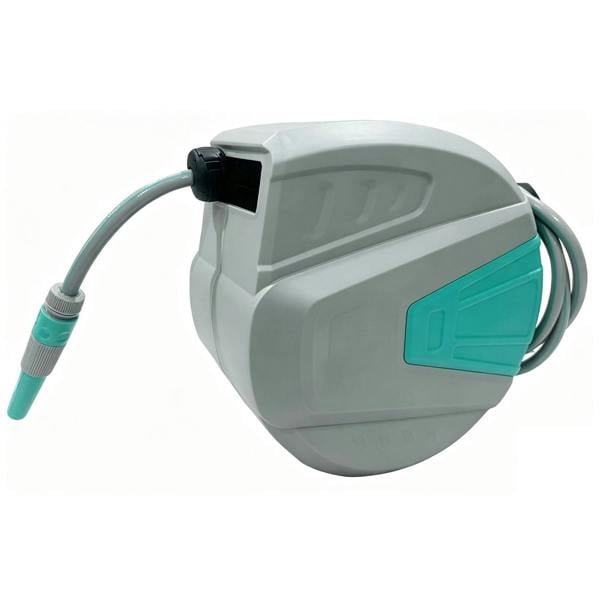Gr8 Garden Retractable Garden Hose Reel 20m + 2m, Wall Mounted Auto Rewind with 180° Swivel Bracket