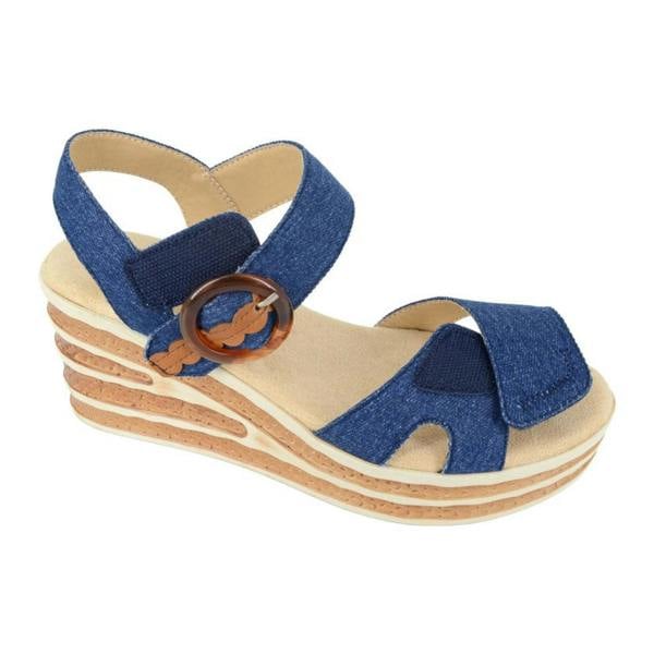 Cipriata Cipriata DANTA Womens Ankle Strap Sandals Navy Denim