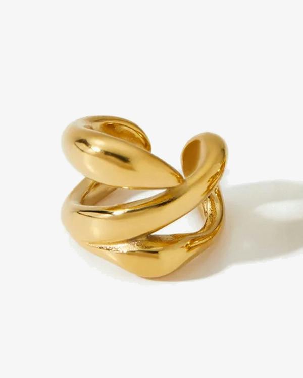 Elk & Bloom 14k Molten Gold Huggie Hoop Ear Cuff