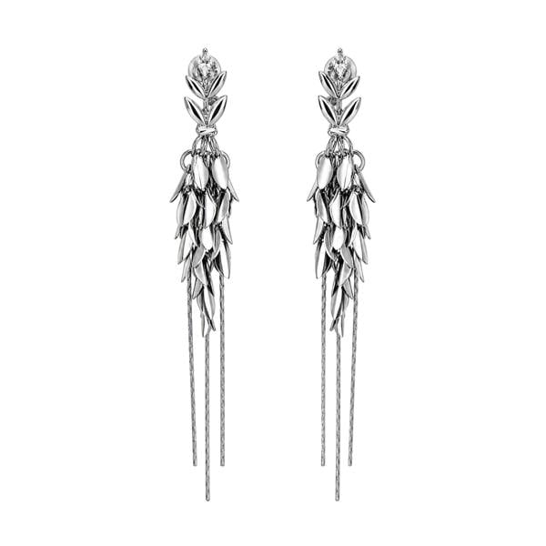 Gold Trip Fern Drop Clip On Earrings