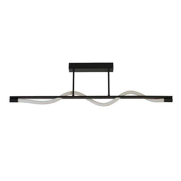 Pagazzi Lighting Diego Matte Black LED Semi Flush Ceiling Light