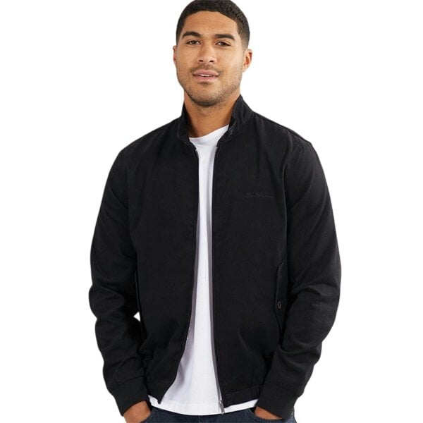 Ben Sherman Mens Harrington Signature Jacket - Black