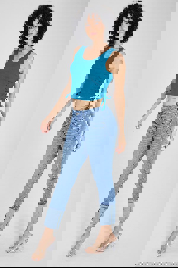 ENORSIA Mid Waist Skinny Jeans