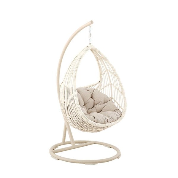 Dominic Rattan Garden Hanging Egg Chair with Stand, Indoor/ Outdoor Use-Rit Concept-Rit Concept