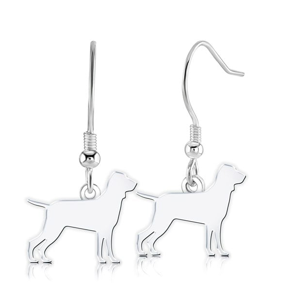 Mylee London Bracco Italiano Silhouette Silver Earrings