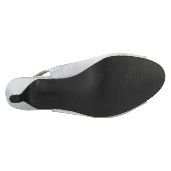 Spot On Ladies Spot On Slip On Slingback Heels