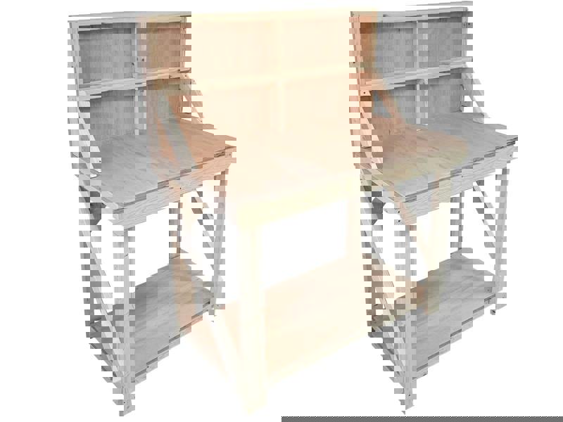 Arbor Garden Solutions Wooden Workbench 18mm Eucalyptus Hardwood Top With Back Panel