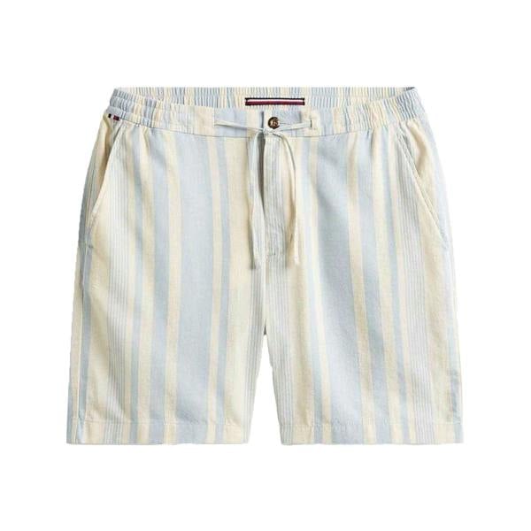 Tommy Hilfiger Mens Striped Shorts - Breezy Blue - 