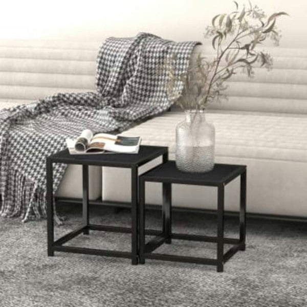 Berkfield Tea Tables 2 pcs MDF Black