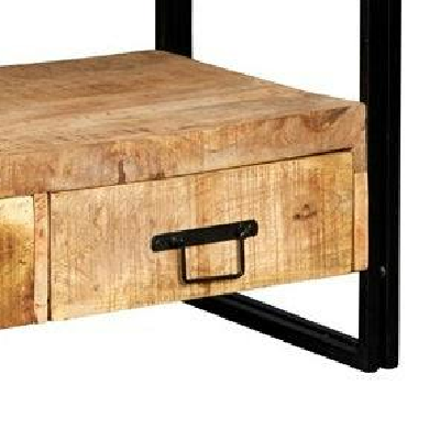 Wyld Haus Toivakka Industrial Reclaimed Wood and Metal TV Unit 3 Drawers