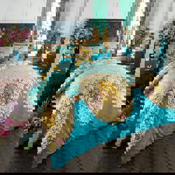 Smart Living Oooh Lala Duvet Cover and Pillowcase Set - Teal