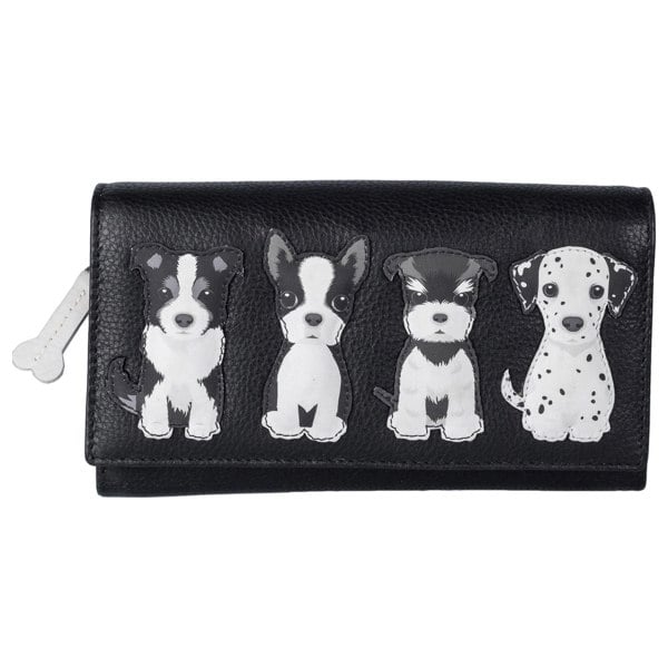 Mala Leather Sitting Dogs RFID Leather Matinee Purse