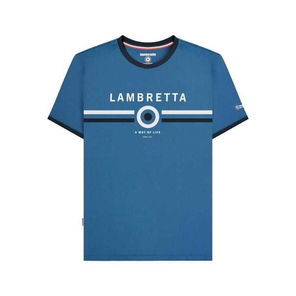 Lambretta Mens Target Ringer T-Shirt - Dark Blue