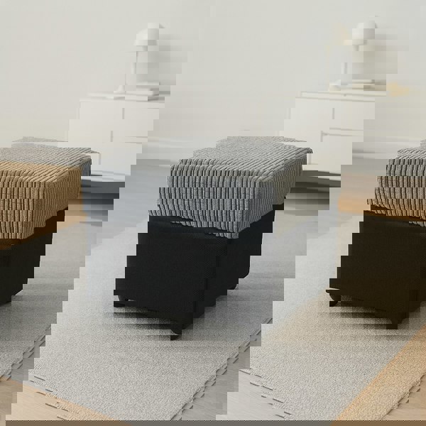 Furnishings For Less Luca Mixed Fabric Footstool