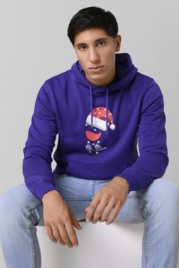 ENORSIA Mens Christmas Graphic Hoodie