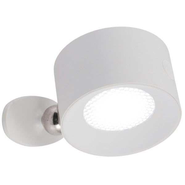 Small White LED Colour Changing Rechargeable Remote Control Wall Light Image 1