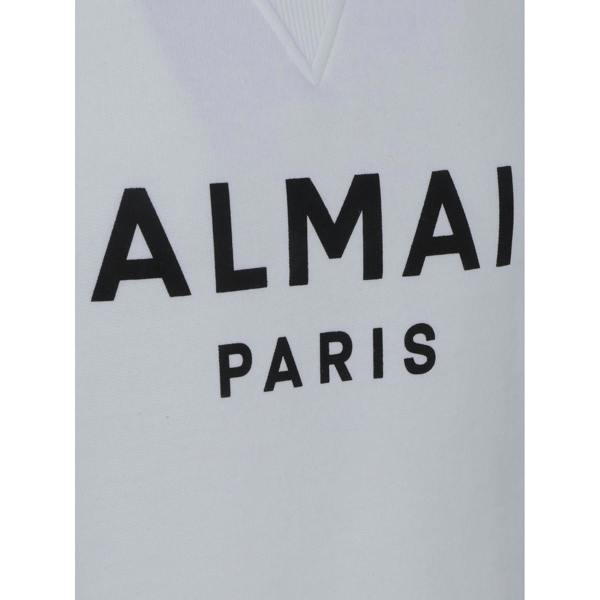 Balmain Logo Printed Sweatshirt   in  White