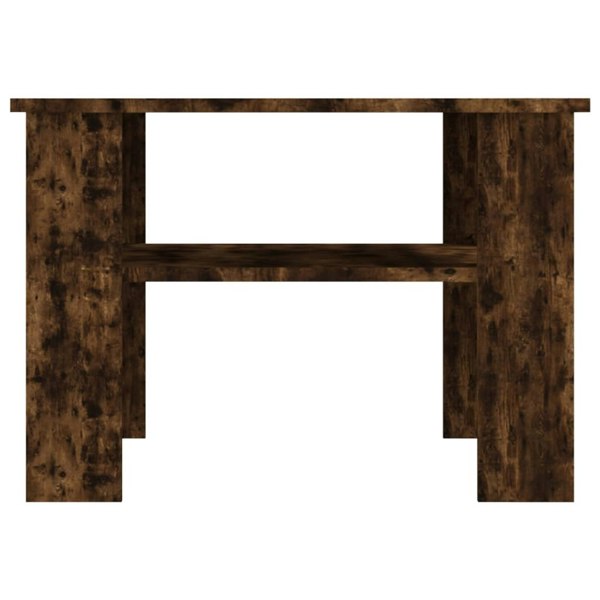 Berkfield Coffee Table Smoked Oak 60x60x42 cm Engineered Wood