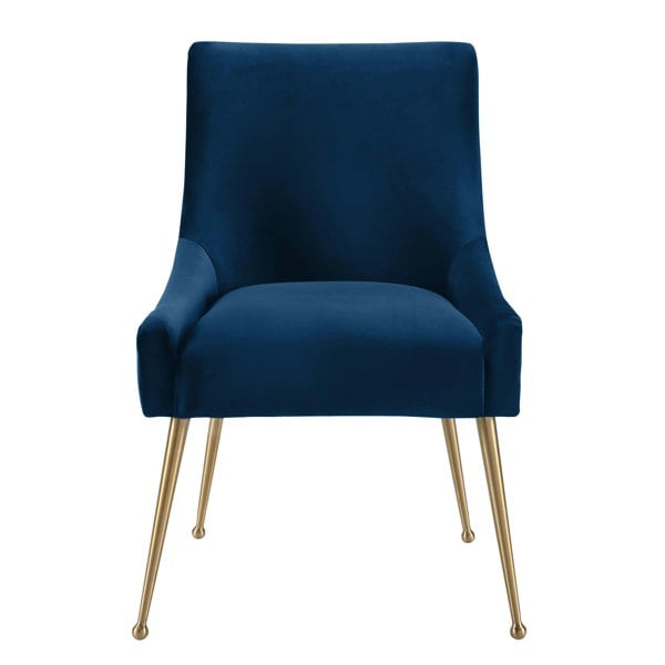 Furniture Edit Beatrix Navy Velvet Side Dining Chair