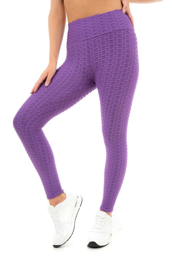 Smart Living Women's Honeycomb Waffle Leggings - Purple