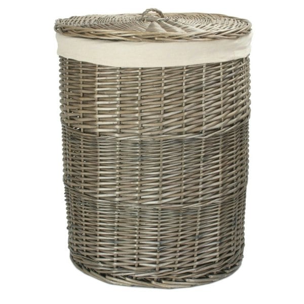 Round Laundry Wicker Basket