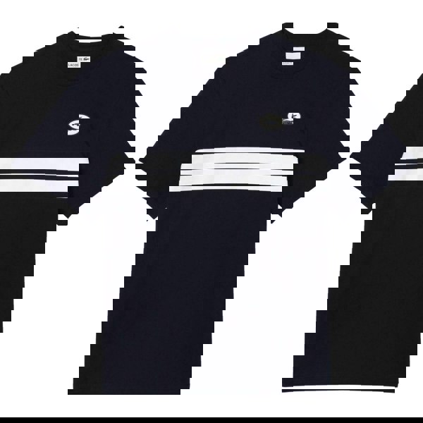 Lacoste Mens Heritage Back Print Cotton T-Shirt - Navy