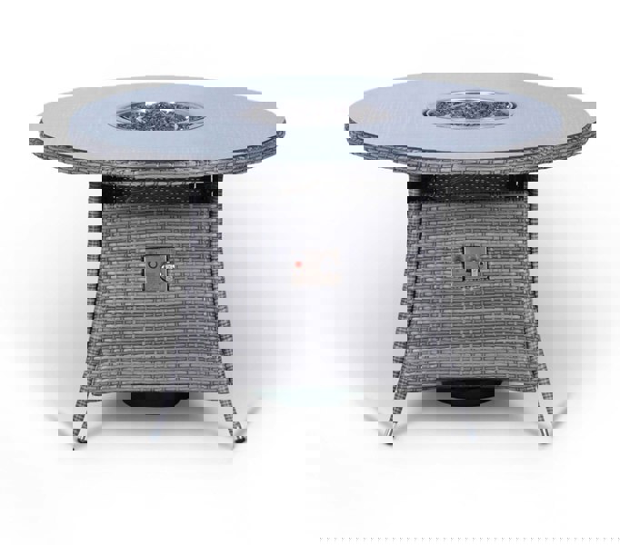 Giardino Fire Pit 4 Seater Round Rattan Dining Table