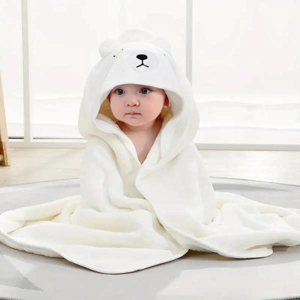 Dyzi Baby Hooded Towel Ultra Soft & Absorbent Animal Cartoon Bath Towel for Kids