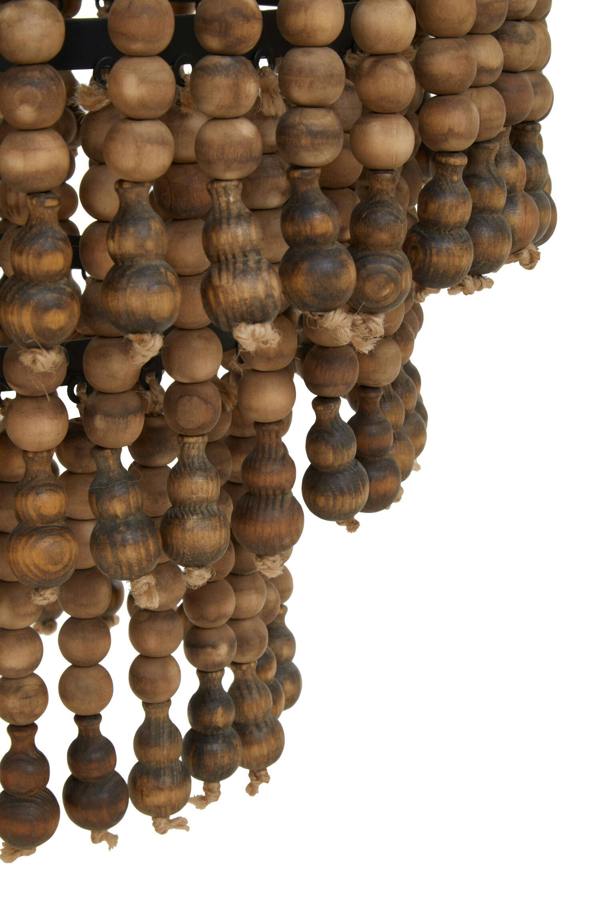 Fifty Five South Lapiz Wooden Beads Large Chandelier