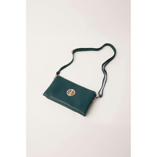 Blue Vanilla Detailed Zip Up Purse With Detachable Strap