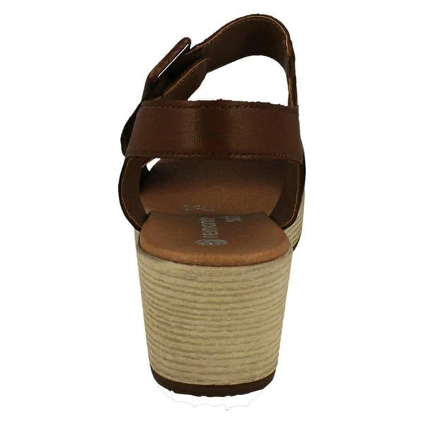 Rieker Ladies Remonte Adjustable Sandals With A 5 cm Block Heel D0N52