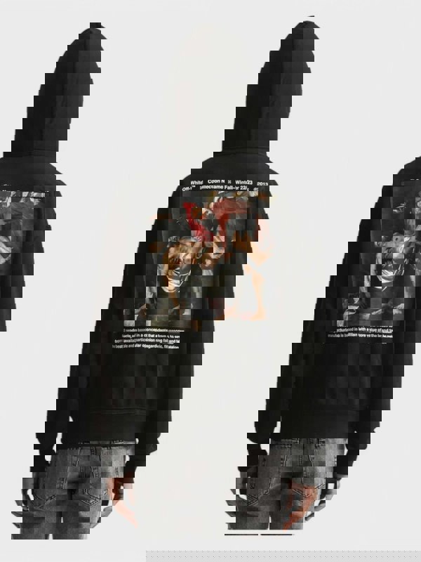 Off - White Caravaggio Deposition Print Oversized Hoodie Black/Multi - Supplied FashionOFF WHITE