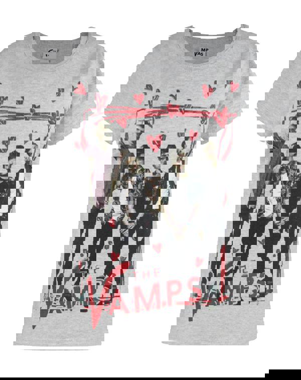 The Vamps Girls Grey Band Members Short Sleeved T-Shirt