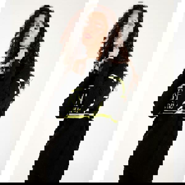 Blue Vanilla Zip Neck Logo Jumper