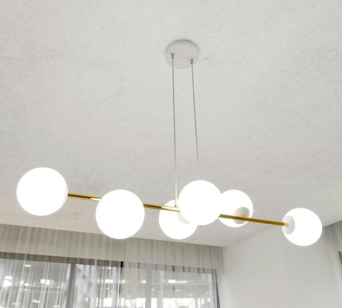 Emibig GRAVITY Pendant lamp 6 x E14 White, Gold with White Shade