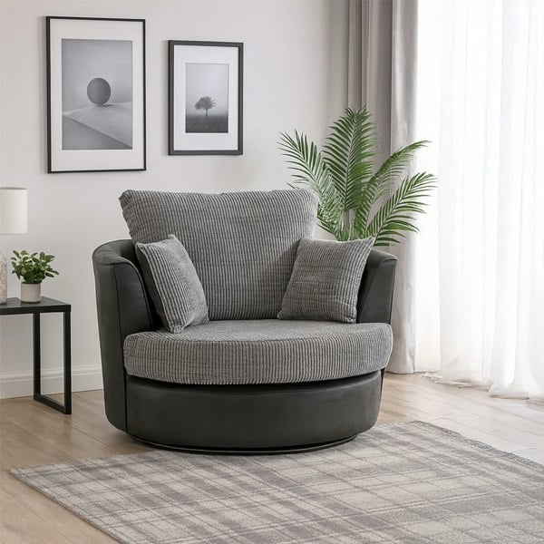 Furnishings For Less Portland Fabric Swivel Chair