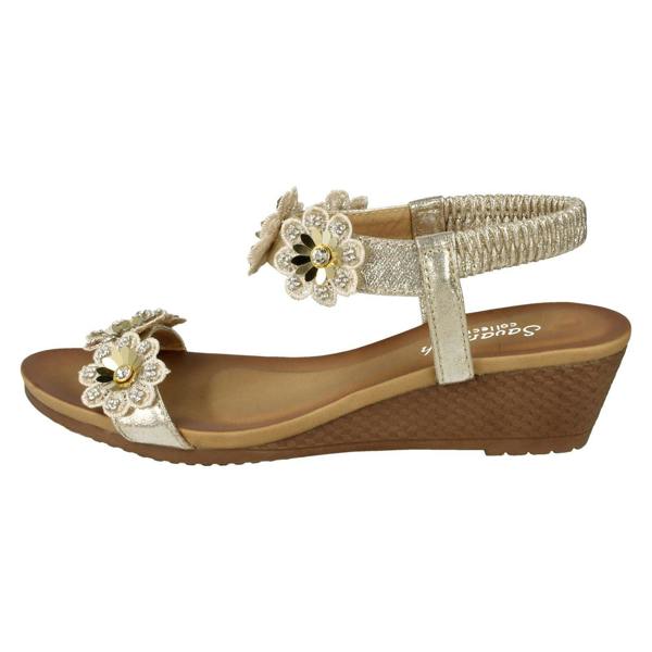 Savannah Ladies Savannah Mid Wedge Sandals