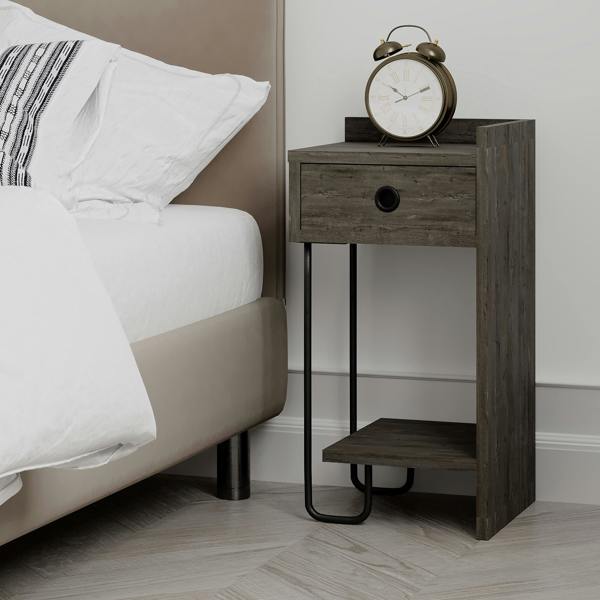 Decortie Sirius Modern Bedside Table Right Module Width 32cm
