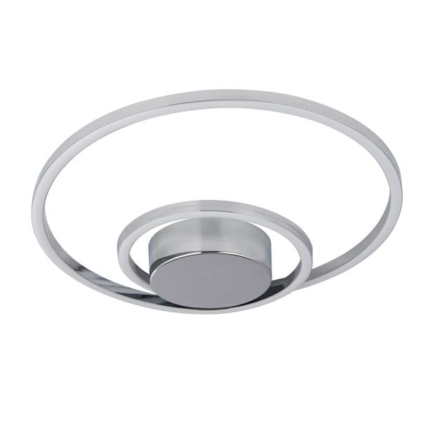 Lighting Collection Sleek Dual‑Ring LED Semi‑Flush Ceiling Light