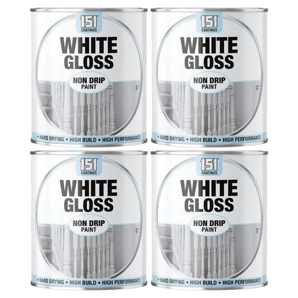 151 4X White Gloss Non-Drip Paint 300ml