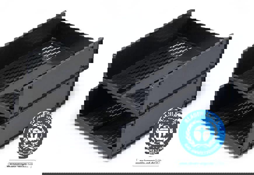 Durable OPTIMO Recycled Plastic Stackable Letter Tray File | 6 Pack | A4+ Grey