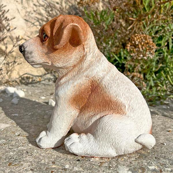 Farmwood Sitting Jack Russell Terrier Puppy Dog Garden Animal Ornament
