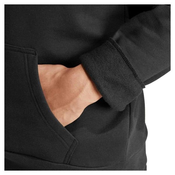 Adidas Mens Cotton Blend Pullover Hoodie - Black - 
