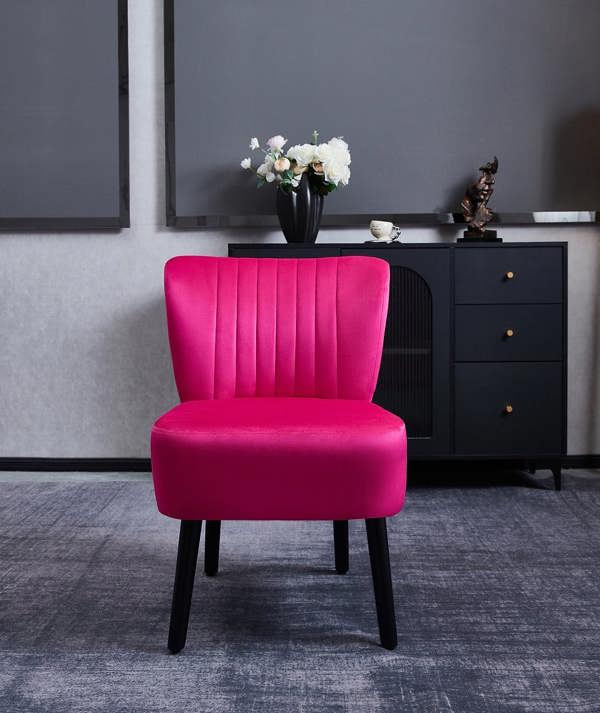 Groundlevel Crushed Velvet Shell Accent Chair