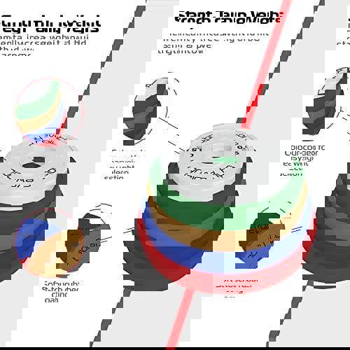 Full set of fractional bumper plates in vibrant colors, featuring a soft-touch rubber coating for durability and easy weight selection