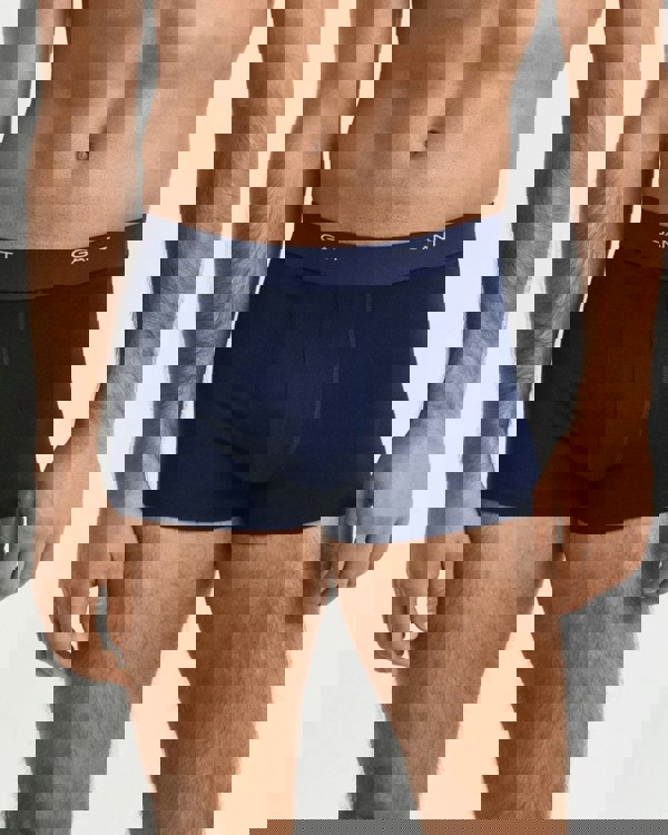 GANT 3-Pack Mens Core Trunks with Logo Waistband - 410 Marine