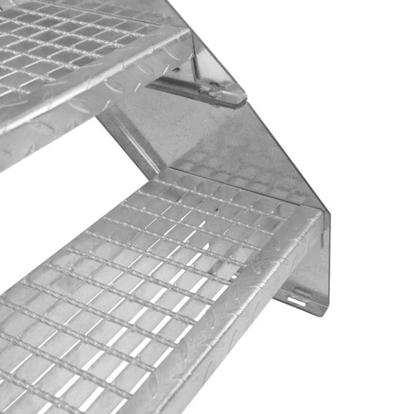 Monstershop Adjustable 2 Section Galvanised Staircase - 900mm Wide
